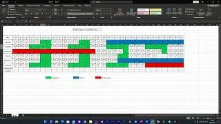 Создание графика работы в Excel на компьютере