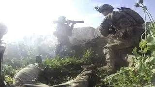 Rocket Backblast Sends Soldier Flying