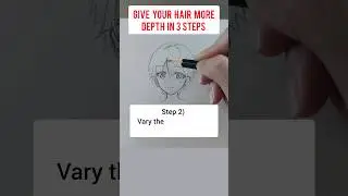 How to draw better anime hair in 3 steps #howtodraw #animehair #howtodrawanime