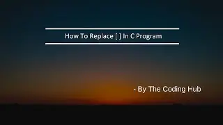 Replacement Of Subscript In C By The Coding Hub