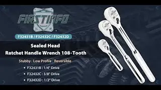 FIRSTINFO F32431B Sealed Head 108-Tooth Ratchet Wrench Handle
