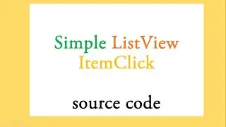 Android Simple ListView and OnItemClick