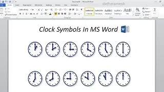 How to Insert Clock Symbols In MS Word