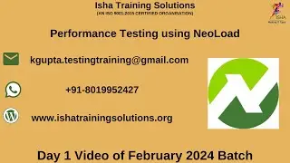 Performance Testing using NeoLoad Day 1 By Sarvanana sir.Pls whatsapp us on +91 8019952427 to enroll