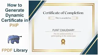 How to generate dynamic Certificate in PHP using FPDF