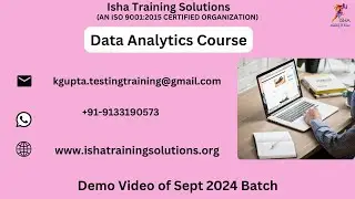 Data Analytics Course Demo Video On 11th Sept  2024.Call/WhatsApp us on +91-8019952427 to Enroll