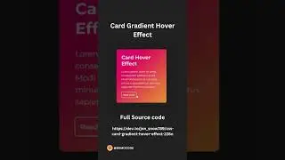 CSS Card Gradient Hover Effect || #animation #css #threejs #coding #developer #cssanimation