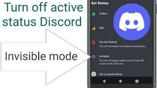 how to stop discord friends from seeing you online | set status invisible on discord account mobile