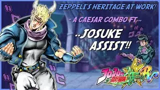 JJBA: All Stars Battle R - Caesar Zeppeli Combo FT. Josuke 4 Assist!