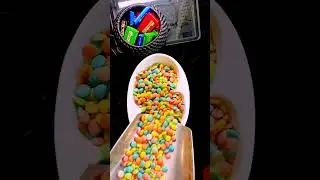 ASMR SATISFYING SOUND COLOURFUL NIPS FILLING | MIX COLOURFUL BARS PLATTER #shorts #candy #trending