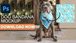 How to make a Dog Bandana Mockup in Photoshop | Photoshop Mockup Tutorial