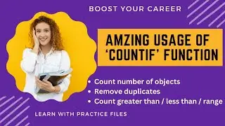 Amazing usage of countif function | Mastering the COUNTIF Function in Excel: A Comprehensive Guide