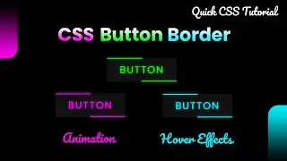 CSS Button Border Animation Effect | Button Hover Effect CSS