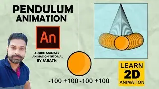 pendulum animation| adobe animate tutorial|2d cartoon animation for beginners