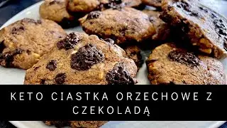 Keto ciastka orzechowe z czekoladą