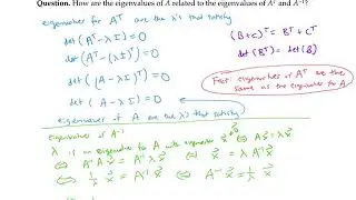 Properties of Eigenvalues