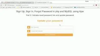 Validate reset password link and update password in php and mysql part 9