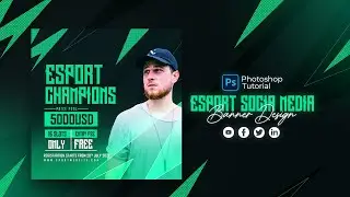 Esports Social Media Banner Design For Freepik | Photoshop Tutorial