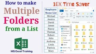 How to Create Multiple Folders from an Excel Name List on Your PC