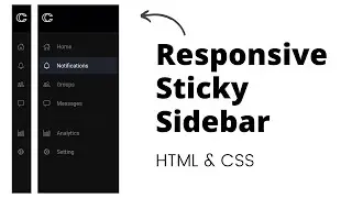 Create Responsive Sticky Sidebar using HTML & CSS