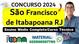 Concurso São Francisco de Itabapoana RJ - Edital 02 | Banca IBAM | Provas anteriores da banca IBAM