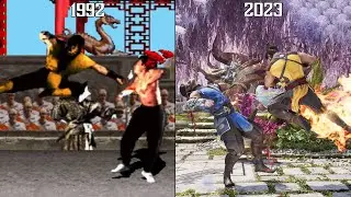 Scorpion "Teleport Punch" Evolution - Mortal Kombat 1-12 (1992-2023) 4K