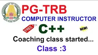 TRB Computer Instructor C++ Coaching class 3 | VIBRANT ONLINE ACADEMY