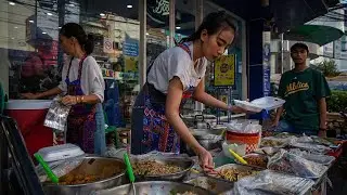 The Best Thai Street Food in Bangkok Thailand At Silom Part 2