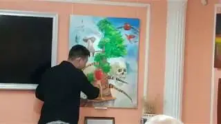 Выступление перед школьниками на открытии выставки 18.04.2019