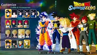 DRAGON BALL: Sparking! ZERO - All Character Customization Outfits & Accessories (Full Roster)