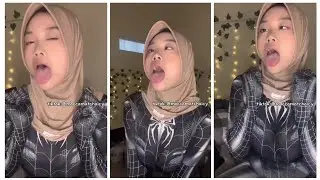 HIJAB COSPLAY SPIDERMAN LIVE BARBAR