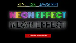 NEON GLOWING ANIMATED EFFECT - CSS and Javascript Neon Text Flicker Glow