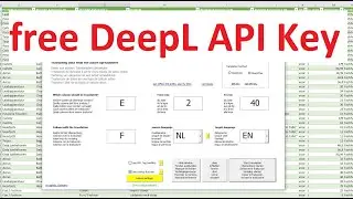 Excel Text Translator with FREE DeepL API Key - Kostenloser API Key für Excel-Text-Translator