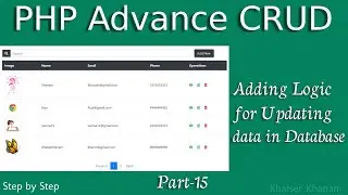 PHP advance CRUD || Complete Logic for updating data using AJAX and JavaScript || Part-15