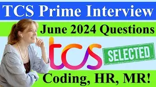 TCS Prime Latest Interview Questions 2024 Part 1, TCS Digital, TCS Ninja #tcs #infosys #wipro #jobs