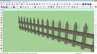 How to create fence in sketchup