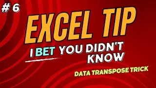 Data Transpose Trick in Excel | Excel Shorts | Excel Tips & Tricks