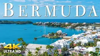 FLYING OVER BERMUDA (4K UHD) Beautiful Nature Scenery with Relaxing Music | 4K VIDEO ULTRA HD