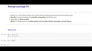 Numpy Part 01  |Packages بالعربي