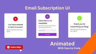 Creating an Engaging Email Subscription UI for Your Website using HTML, CSS and JS | 