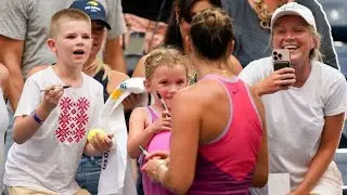 How cute is that?’ Aryna Sabalenka meets her ‘mini me’ at the US Open