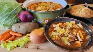 Cabbage Soup with Hamburger – Irish Cabbage Soup – The Hillbilly Kitchen #womenofyoutube