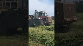 Кировец к744 р3 с телегами 2птс 9 и 3птс 12, New Holland FR 9060. 