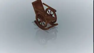 Rocking Chair modelled in fusion 360.