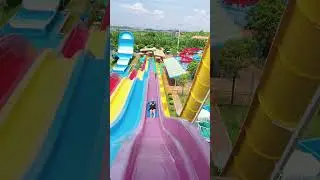 Fun at the 😲💦💦water park running trampoline #Assument #waterpark #viralvideo #youtubeshorts #shorts