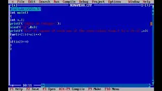 C program to print square of all even number from 1 to n.[Turbo c++]