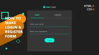 How To Make Login & Registration Form Using HTML And CSS Step By Step | Beginner Tutorial - 04