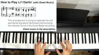 How to Play Li'l Darlin' (Jazz Piano) - with Sheet Music