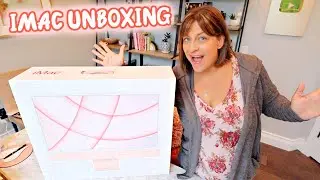 Pink M1 iMac Unboxing!! Upgraded Everything & all the Accessories!