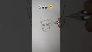 How to Draw Naruto Baryon in 10sec, 10mins, 10hrs #shorts